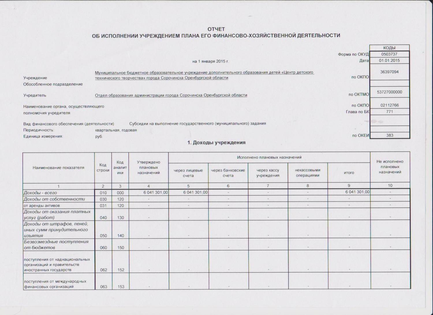 Отчеты бюджетного учреждения в 2024 году